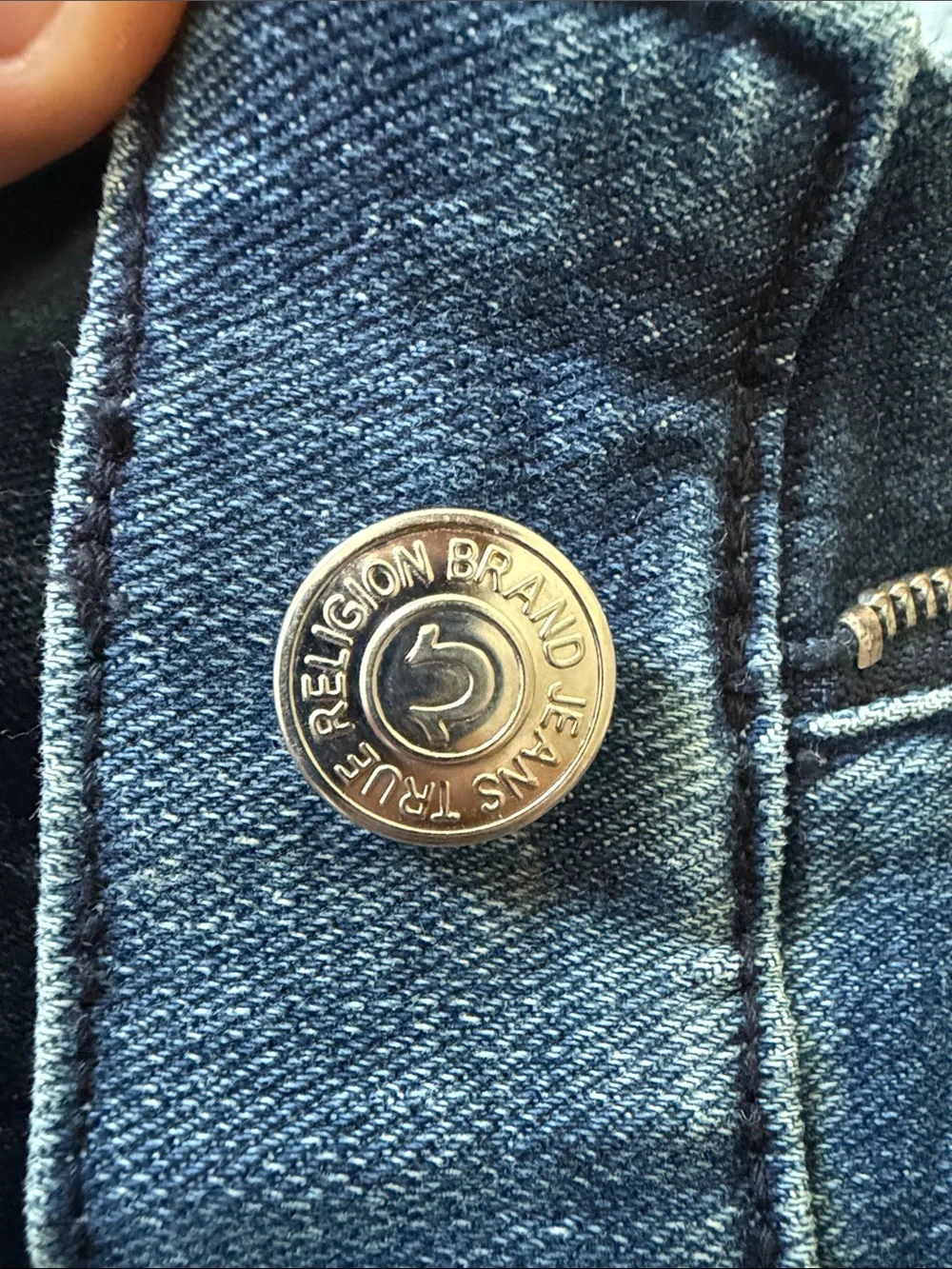 True Religion Straight Leg Jeans in Dark Indigo Blue
